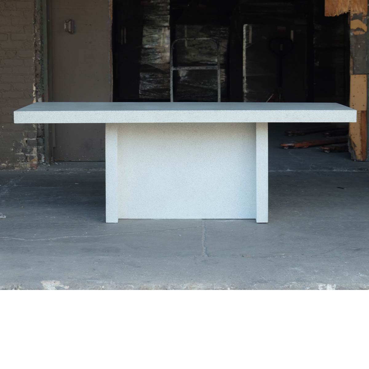 Slab Dining Table Narrow (fiberglass Resin And Aggregate In Natural Stone Finish)