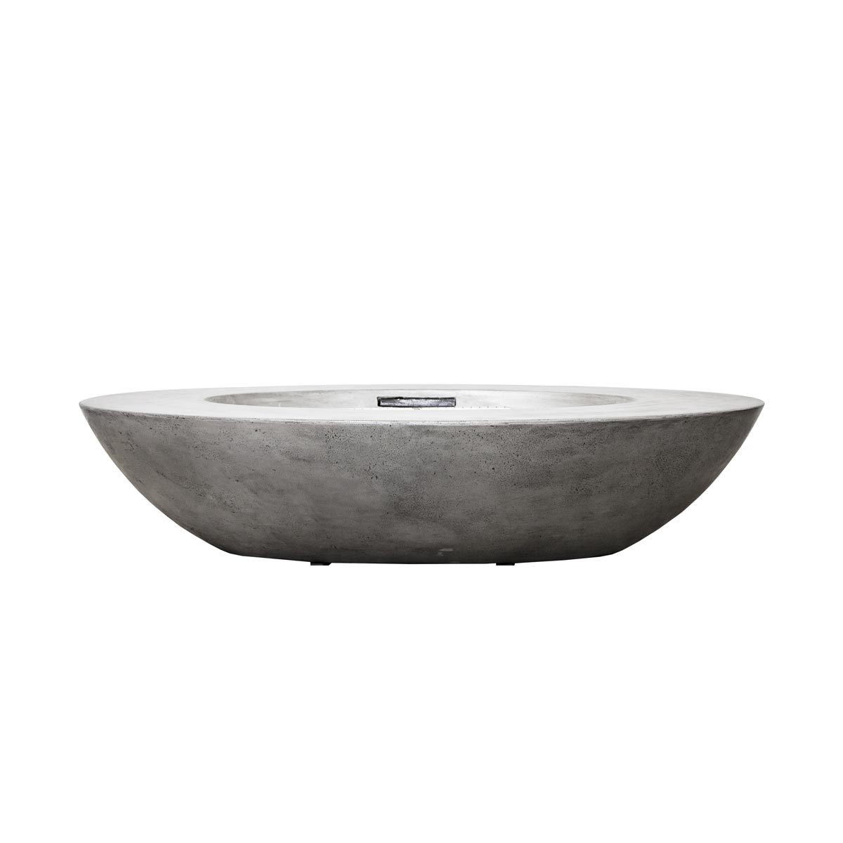 Ovale Fire Bowl (glass Fiber Reinforced Cement In Pewter)