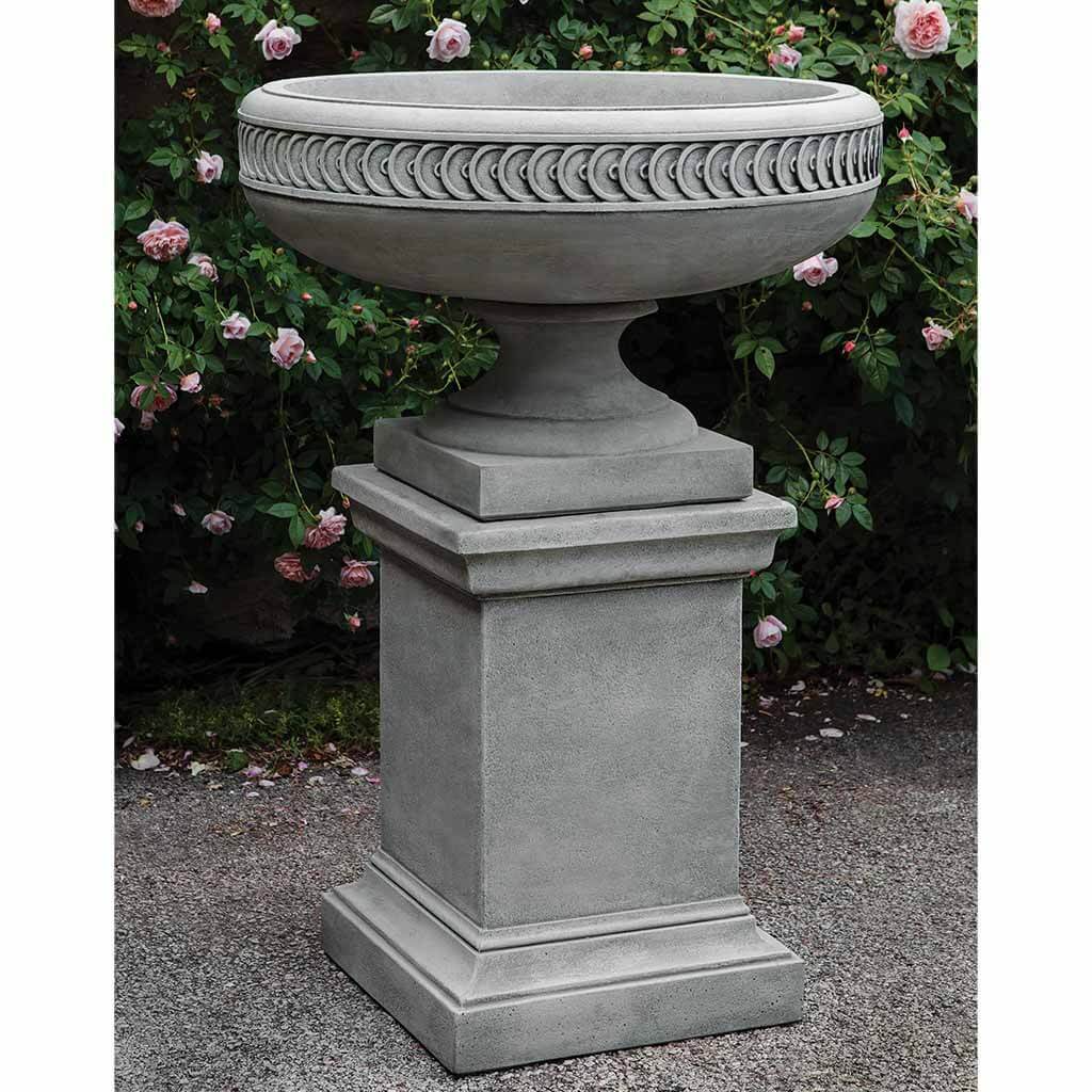 Chatham Urn P 701 On Greenwich Pedestal Pd 192 (cast Stone In Alpine Stone)