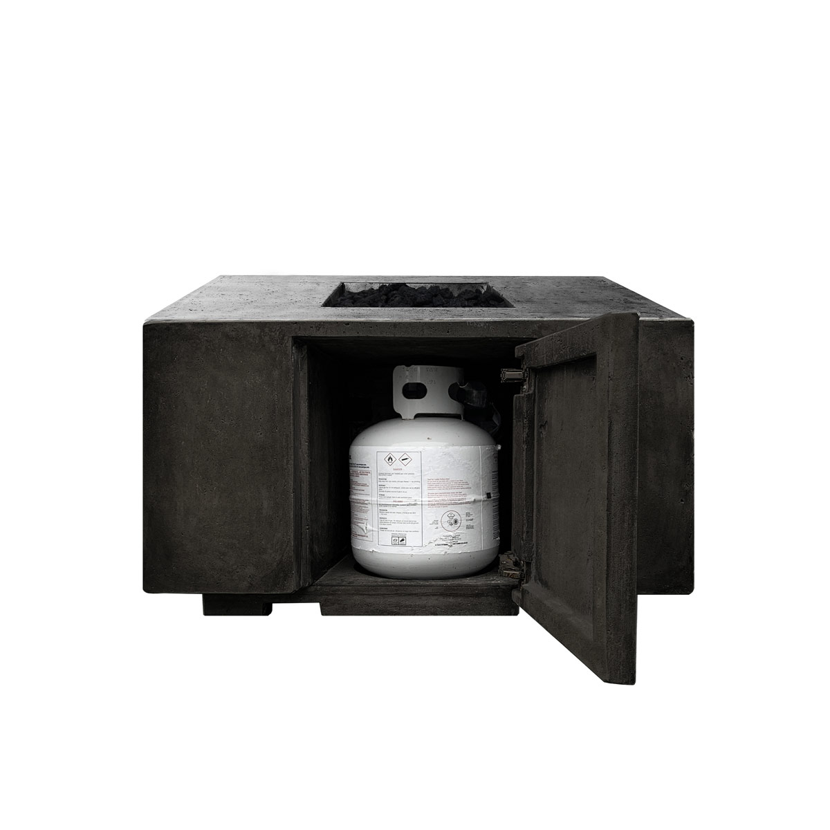 Portos Fire Table W/ Propane Enclosure (gfrc In Ebony)