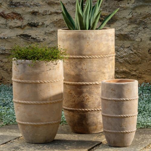 Santorini Planter Set (Terracotta in Antico Terra Cotta)