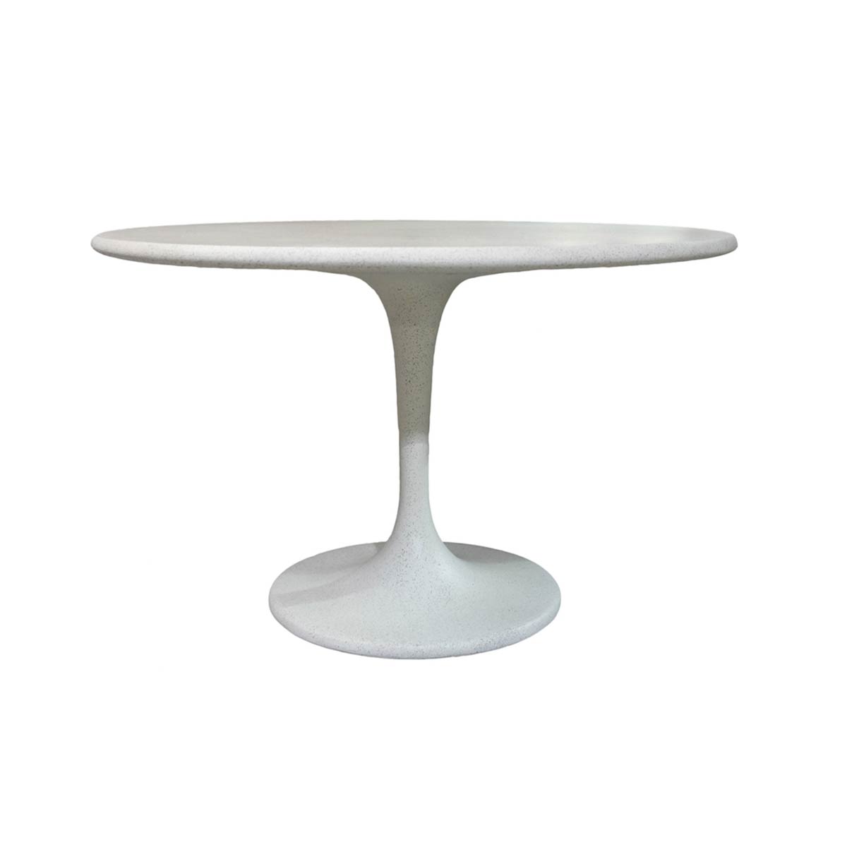 Spindle Dining Table (fiberglass Resin And Aggregate In White Stone Finish)