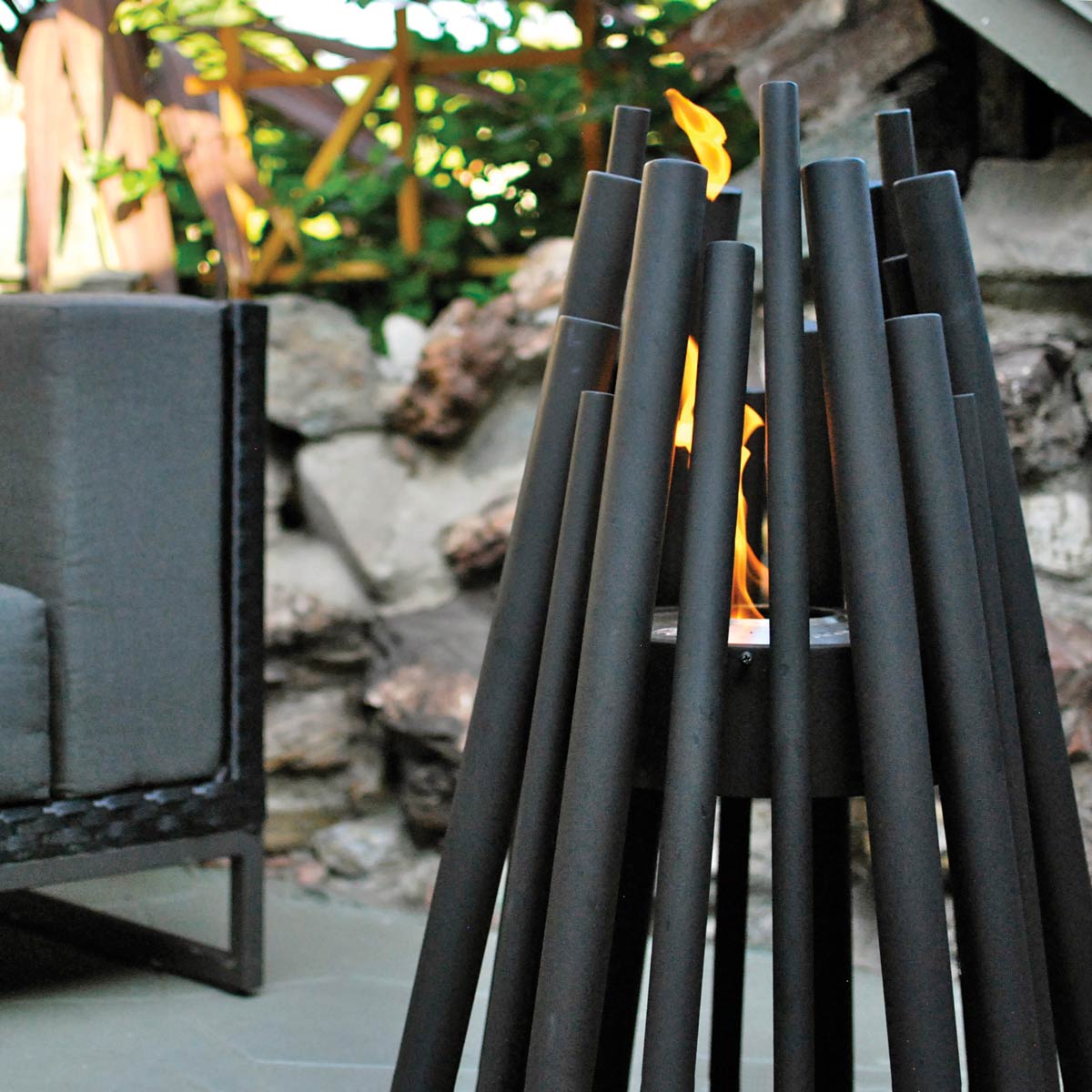 Stix Portable Fire Pit, Black, Detail