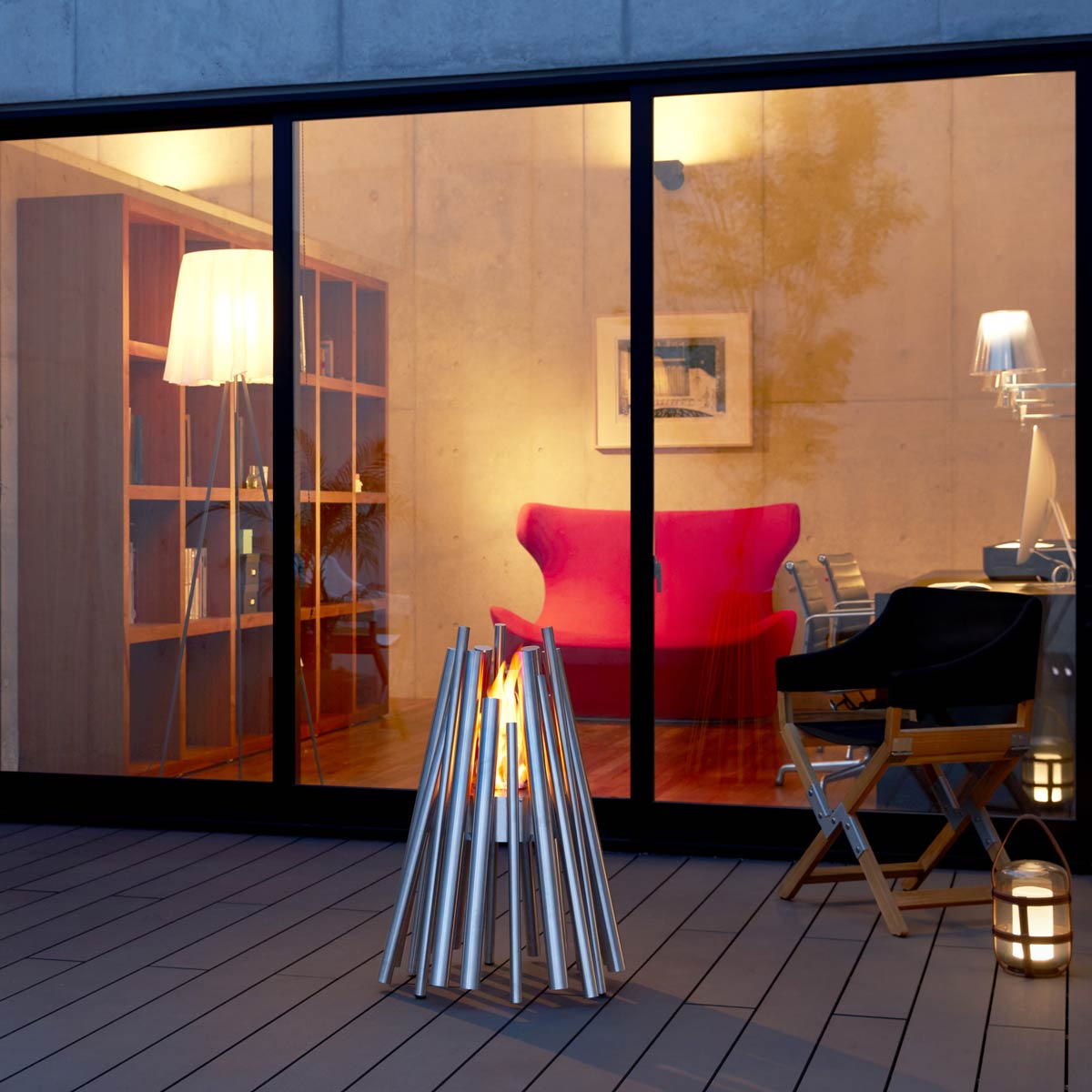 Stix Portable Fire Pit, Stainless Steel