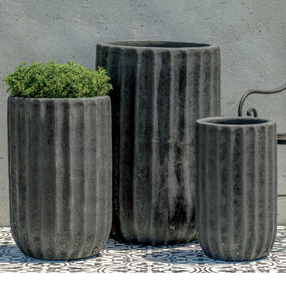 Tall Maris Planters (terracotta In Volcanic Coral Finish)