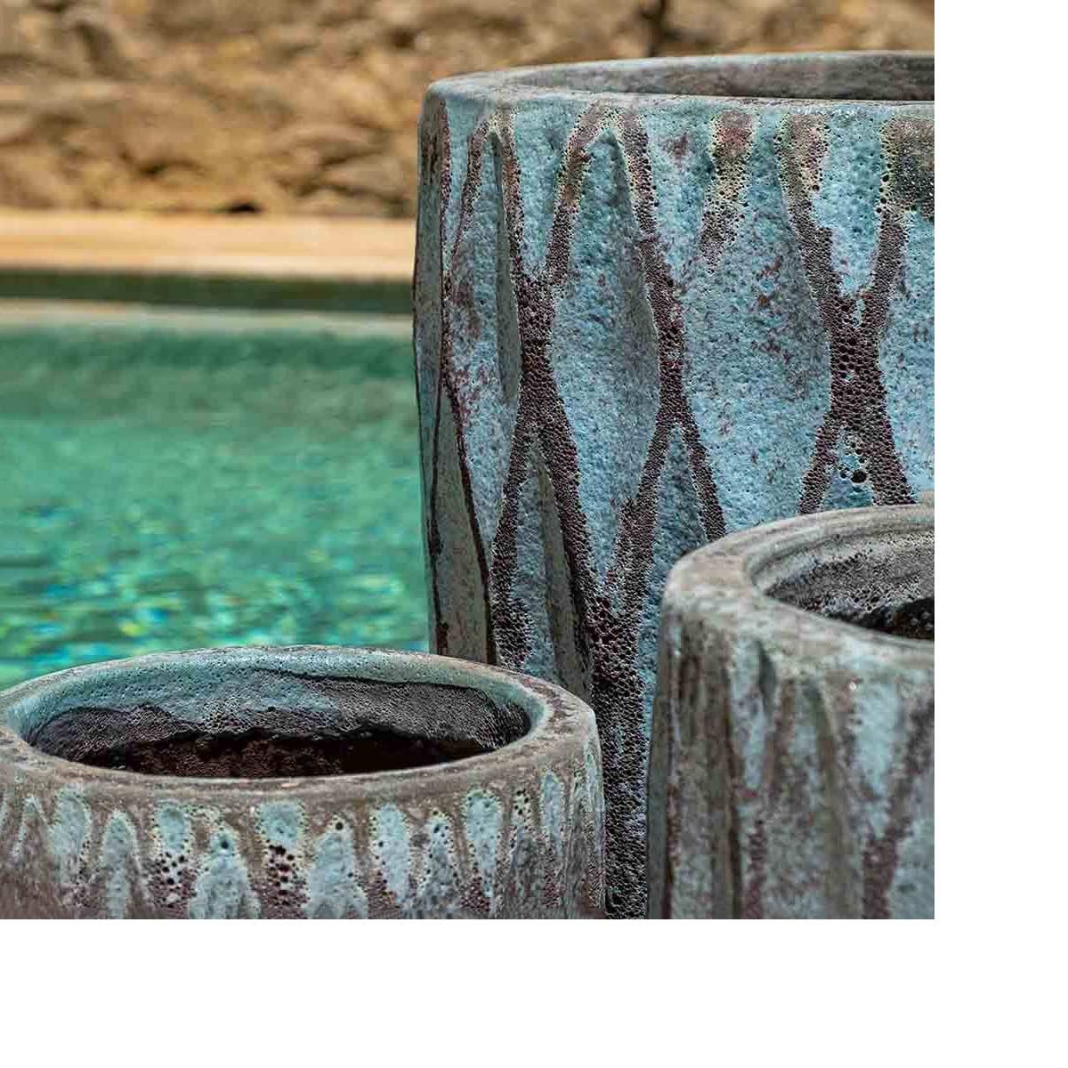 Tortona Planters Detail (terracotta In Verdigris Finish)