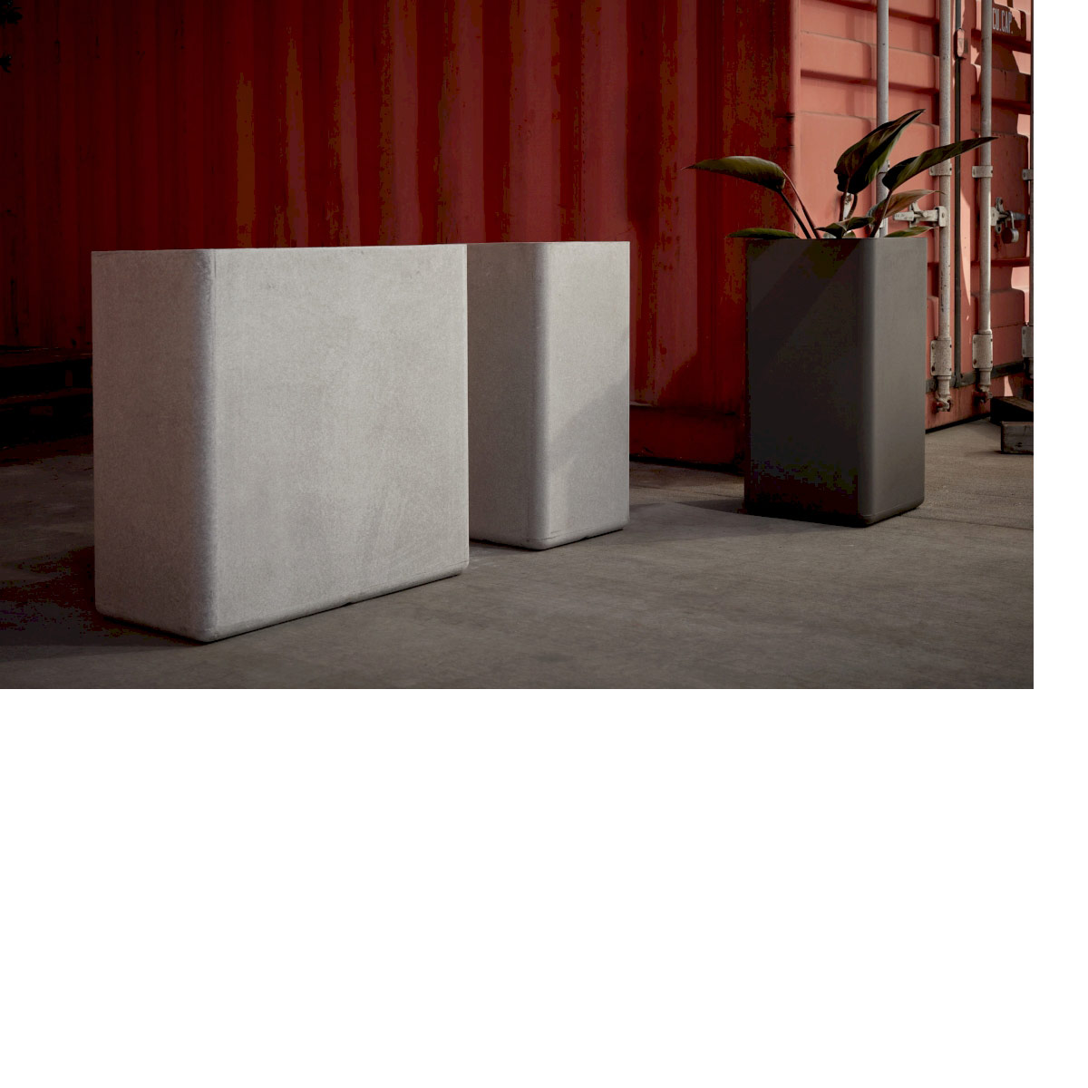 Tower Planters (fiber Cement In Gray & Anthracite)
