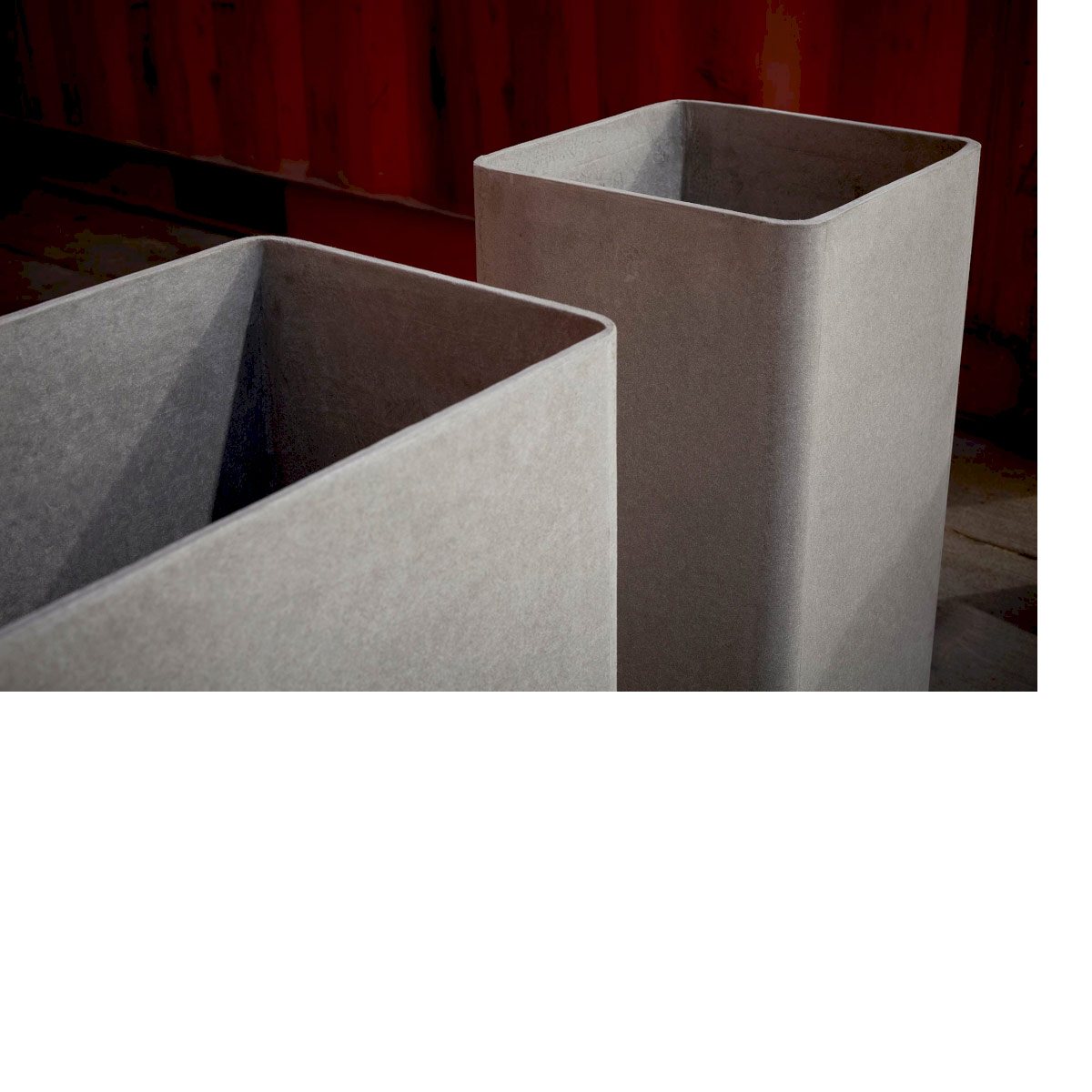 Tower Planters (fiber Cement In Gray)